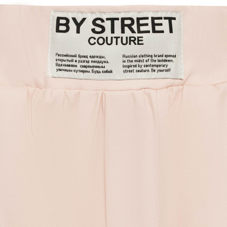 Брюки , экокожа, унисекс, розовый, разм.L