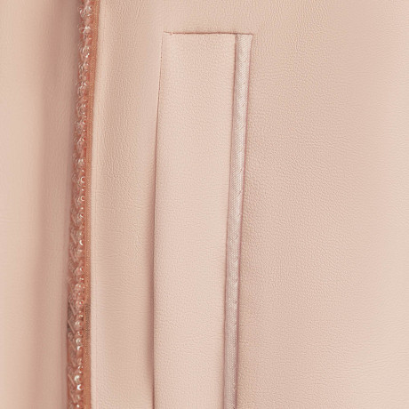 Брюки , экокожа, унисекс, розовый, разм.L