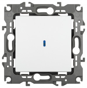 ЭРА 12 мех. выкл. СУ 1 кл. 10А без м.лапок (инд.) автоклеммы, белый матовый 12-1102-01М