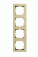 Lezard VESNA рамка СУ 4 мест. (вертик) (корп. ABS) золото 742-3600-154