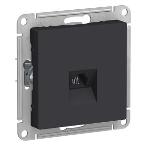 Systeme Electric AtlasDesign мех. роз. телеф. СУ 1 мест. карбон (пл.осн., RJ11) ATN001081 (5!)