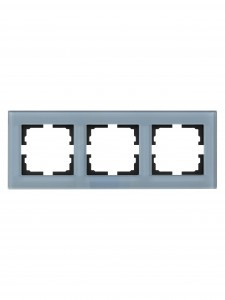 Lezard VESNA рамка акрил СУ 3 мест., гориз., серо-голубая 742-7080-148