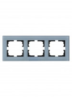 Lezard VESNA рамка акрил СУ 3 мест., гориз., серо-голубая 742-7080-148
