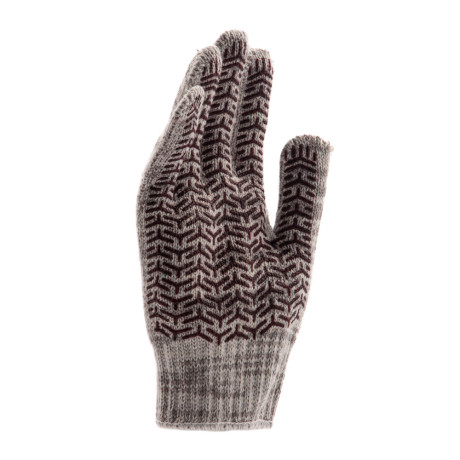 Перчатки трикотажные усиленные, гелевое ПВХ-покрытие, 7 класс, бело-серый меланж Сибртех