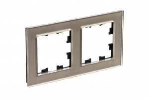 Systeme Electric AtlasDesign Nature рамка СУ 2 мест. стекло шампань ATN320502 (2!)