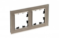 Systeme Electric AtlasDesign Nature рамка СУ 2 мест. стекло шампань ATN320502 (2!)