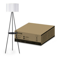 ASD/InHome св-к напольный торшер ТНО 04ПВ-E27-WB 60W E27 полка, белый/черный 350x350x1520 0385