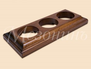 МЕЗОНИНЪ Рамка дерев. 3 мест. "Престиж", темный дуб, для наруж. и внутр. монтажа GE70708-26