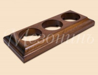 МЕЗОНИНЪ Рамка дерев. 3 мест. &quot;Престиж&quot;, темный дуб, для наруж. и внутр. монтажа GE70708-26