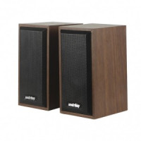 Акустическая система 2.0 SmartBuy ONE, дерево, 6 W, питание от USB, корчневая (SBA-102)/20