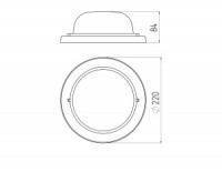 ЭРА св-к баня 130° круг Кантри(орех) дерево/стекло E27 60W 220х220х84 IP54 НБО 03-60-011 2744