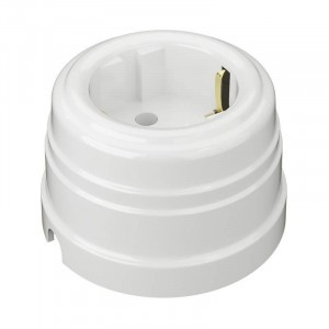 МЕЗОНИНЪ РЕТРО УСАДЬБА роз. ОУ 1 мест. земля 16A БЕЛЫЙ АВS-пластик GE30301-01