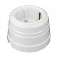 МЕЗОНИНЪ РЕТРО УСАДЬБА роз. ОУ 1 мест. земля 16A БЕЛЫЙ АВS-пластик GE30301-01