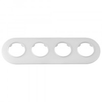 Bylectrica РЕТРО ПРОВАНС круг рамка 4 мест., белый, (ЮЛИГ.735212.503)