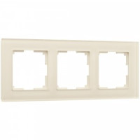 Werkel рамка СУ 3 мест. Favorit (молочный, стекло) W0031141