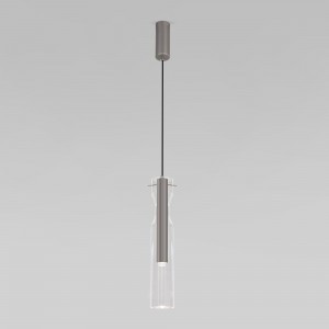 Eurosvet св-к св/д подвес. 12W 1018lm 4000K 460x80 мет. прозр./серый Swan 50253/1 LED a063276