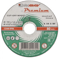 Круг отрезной по металлу и нержавеющей стали, 115 х 1.6 х 22 мм, Премиум &quot;Луга&quot;