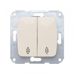 KRANZ DEA мех. выкл. (перекл.) 2кл проходной СУ 10А Беж KR-78-0237