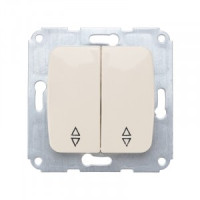 KRANZ DEA мех. выкл. (перекл.) 2кл проходной СУ 10А Беж KR-78-0237