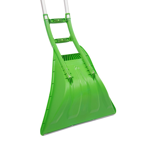 Движок для уборки снега пластиковый, 670 х 530 х 1410 мм, алюминиевая рукоятка, Сибртех