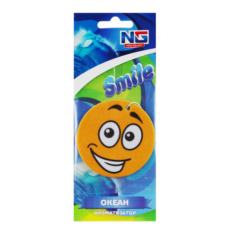 NEW GALAXY Ароматизатор бумажный "Смайл", 5 гр., Океан, дизайн GC