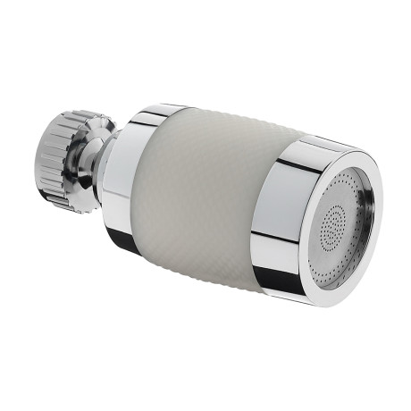 Аэратор-насадка для смесителя с фильтром, 2 режима, хром/белый