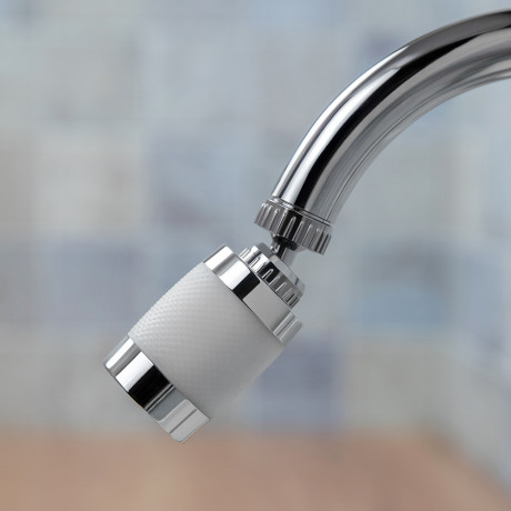 Аэратор-насадка для смесителя с фильтром, 2 режима, хром/белый