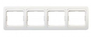 Smartbuy Марс Рамка 4-мест. горизонтальная белая  (SBE-02w-00-FR-4)