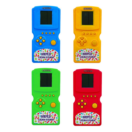 ИГРОЛЕНД Головоломка электронная "Сложи кубики", пластик, 12,5х6см, 4 цвета