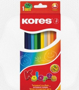 Карандаши цветные 12цв. 3-гран + точилка  93312.01 Kores 128902