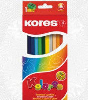 Карандаши цветные 12цв. 3-гран + точилка  93312.01 Kores 128902