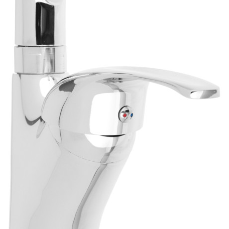 СоюзКран Смеситель для кухни, поворотный излив 25см, керам. картридж 40мм, хром, цинк, SK01-G131