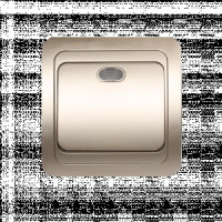 Smartbuy Марс выкл. СУ 1-клавишный с индикатором 10А шампань  (SBE-02c-10-SW1-1-c)