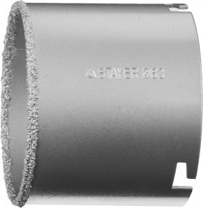 Коронка STAYER "PROFI" кольцевая с карбидно-вольфрамовой крошкой, d=83мм