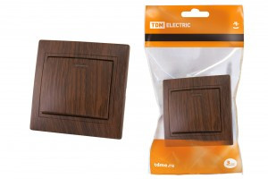 TDM Таймыр выкл. СУ 1 кл. 10А бук (керам. осн., инд) (10!) SQ1814-0304