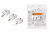 TDM клемма пруж. КСПнз3-L+N+PE, 16А монт. нож и заземл. винт (50 шт, цена за 1 шт) (50!) SQ0510-0110