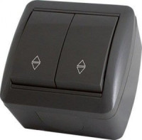 TDM Селигер выкл. ОУ 2 кл. (перекл.) проходной IP44 10А графит (10!) SQ1818-0312