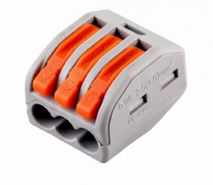 STEKKER клемма СМК с рычагом LD222-413, 3x2,5(4)мм2 32A (уп.5шт, цена за уп) 32421