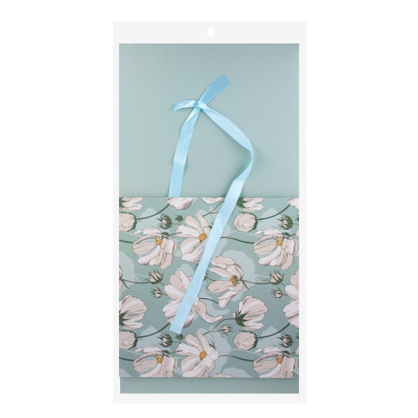 Коробка подарочная складная с лентой, бумага с фольгированным слоем, 30х30х30см, 3 цвета, арт К1