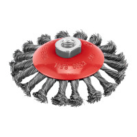 Щетка для УШМ, 115 мм, М14, &quot;тарелка&quot;, крученая проволока 0.5 мм Matrix