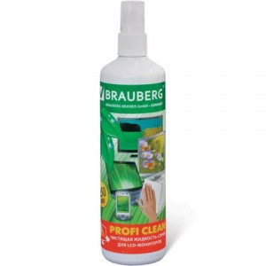 Чистящая жидкость-спрей BRAUBERG "Profi Clean" 250 мл для LCD(ЖК)-мониторов 510120