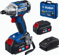 ЗУБР гайковерт бесщеточный Т7, 20В, 280Нм, 2 АКБ (4Ач), кейс, GB-250-42