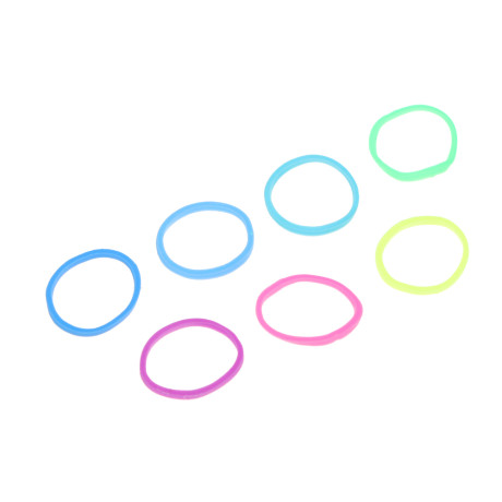 Резинки для волос ЮНИLOOK 95-100шт, d1,5см, силикон, 4 цвета, ACS-59