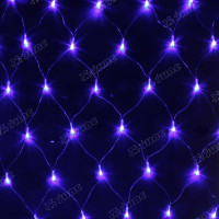 Гирлянда сетка LED LW-0-7 132 лампочек, прозрачный провод 1,3*1,3 синий