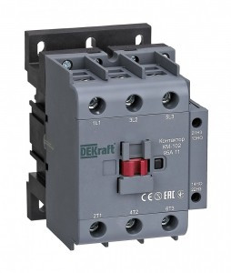 DEKraft контактор КМ-102 95А 220В АС3 АС4 1НО+1НЗ 22010DEK