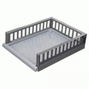 Органайзер с выдвижной полкой на роликах SMART m 450х345х115мм серый, пластик 434283811 Бытпласт