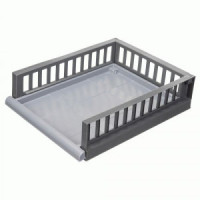 Органайзер с выдвижной полкой на роликах SMART m 450х345х115мм серый, пластик 434283811 Бытпласт