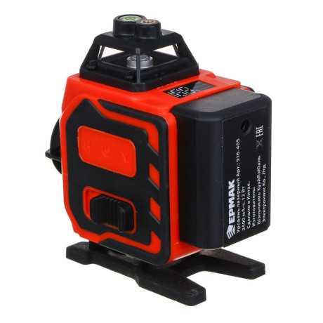 ЕРМАК Уровень лазерный 16 лучей (4D),2АКБ+ЗУ,экран зарядки, пульт,кронтшейн,платформа, сумка чехол