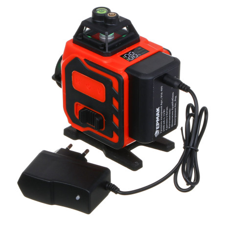 ЕРМАК Уровень лазерный 16 лучей (4D),2АКБ+ЗУ,экран зарядки, пульт,кронтшейн,платформа, сумка чехол