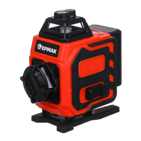 ЕРМАК Уровень лазерный 16 лучей (4D),2АКБ+ЗУ,экран зарядки, пульт,кронтшейн,платформа, сумка чехол